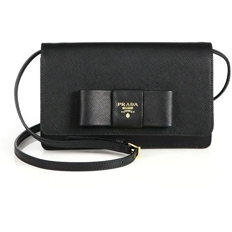 prada saffiano lux bow crossbody|Prada crossbody wallet.